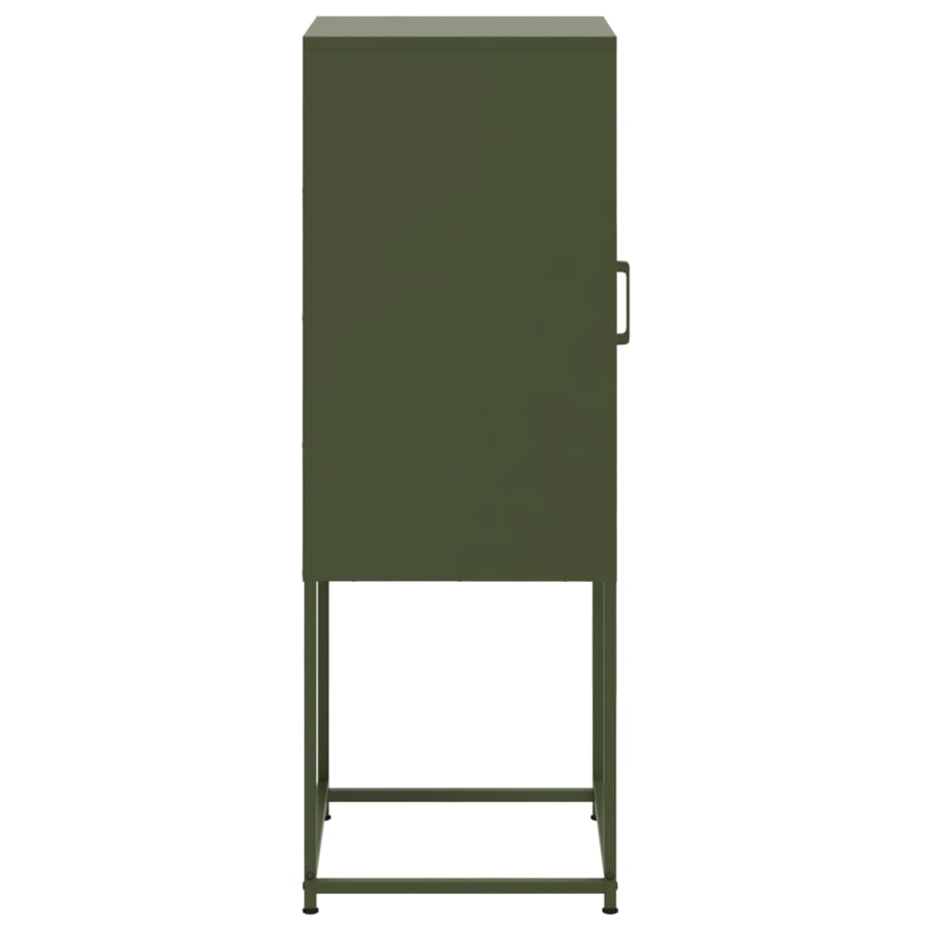 Hoge kast 36x39x107 cm staal olijfgroen