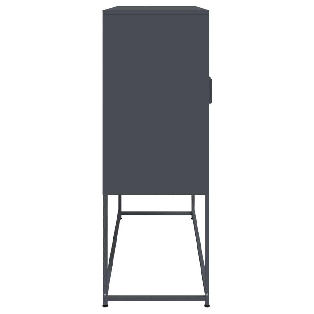 Hoge kast 100,5x39x107 cm staal antracietkleurig