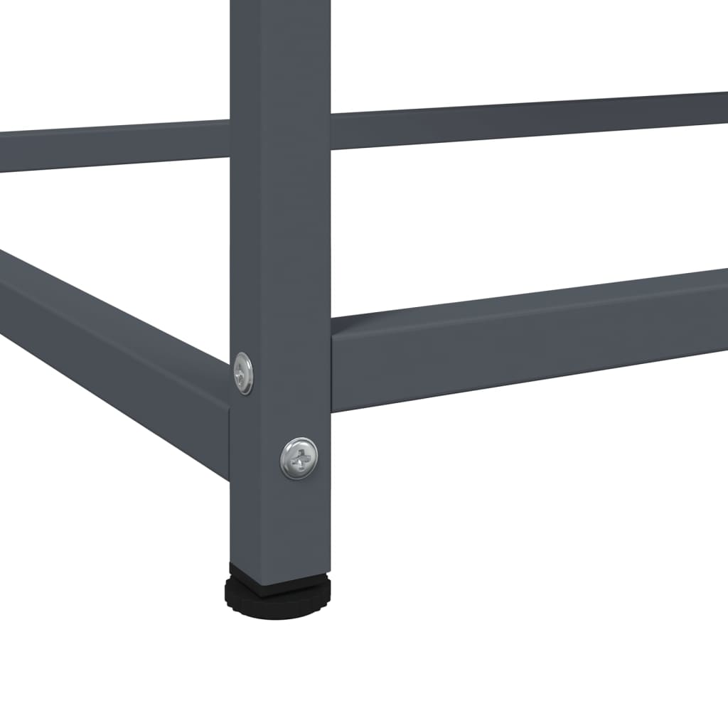 Hoge kast 100,5x39x107 cm staal antracietkleurig