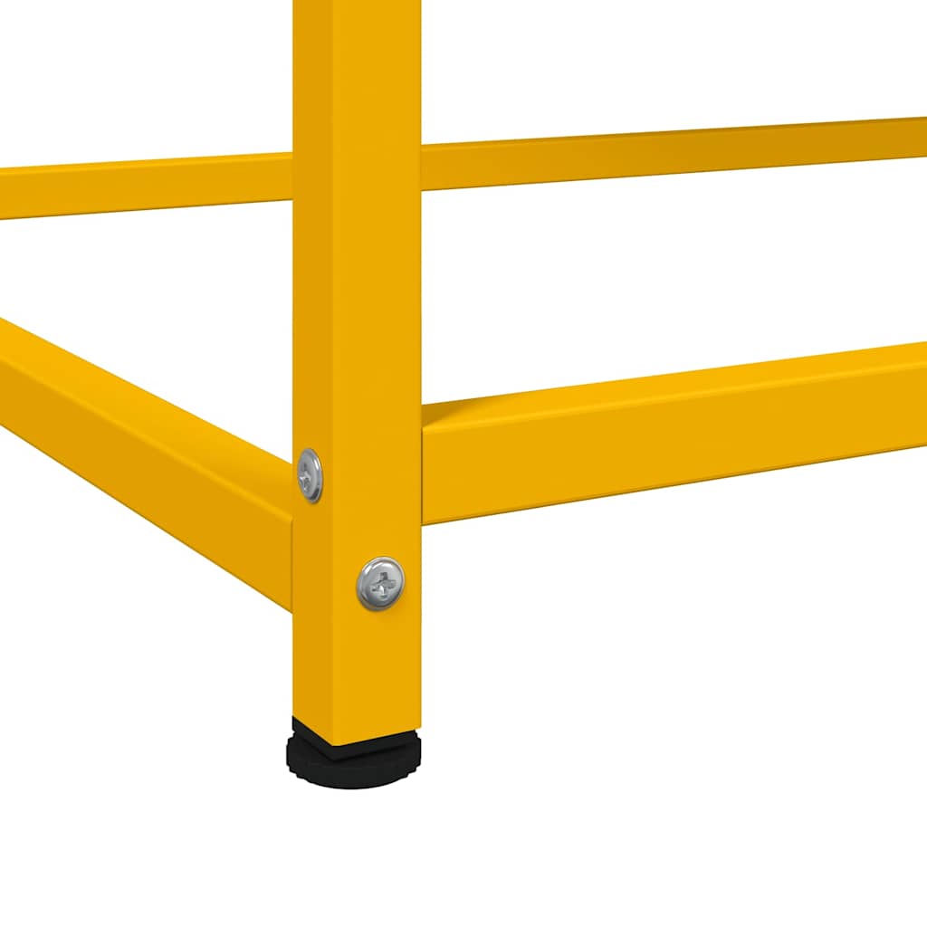 Hoge kast 100,5x39x107 cm staal mosterdgeel