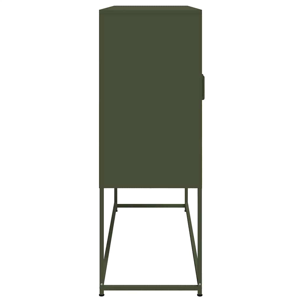 Hoge kast 100,5x39x107 cm staal olijfgroen