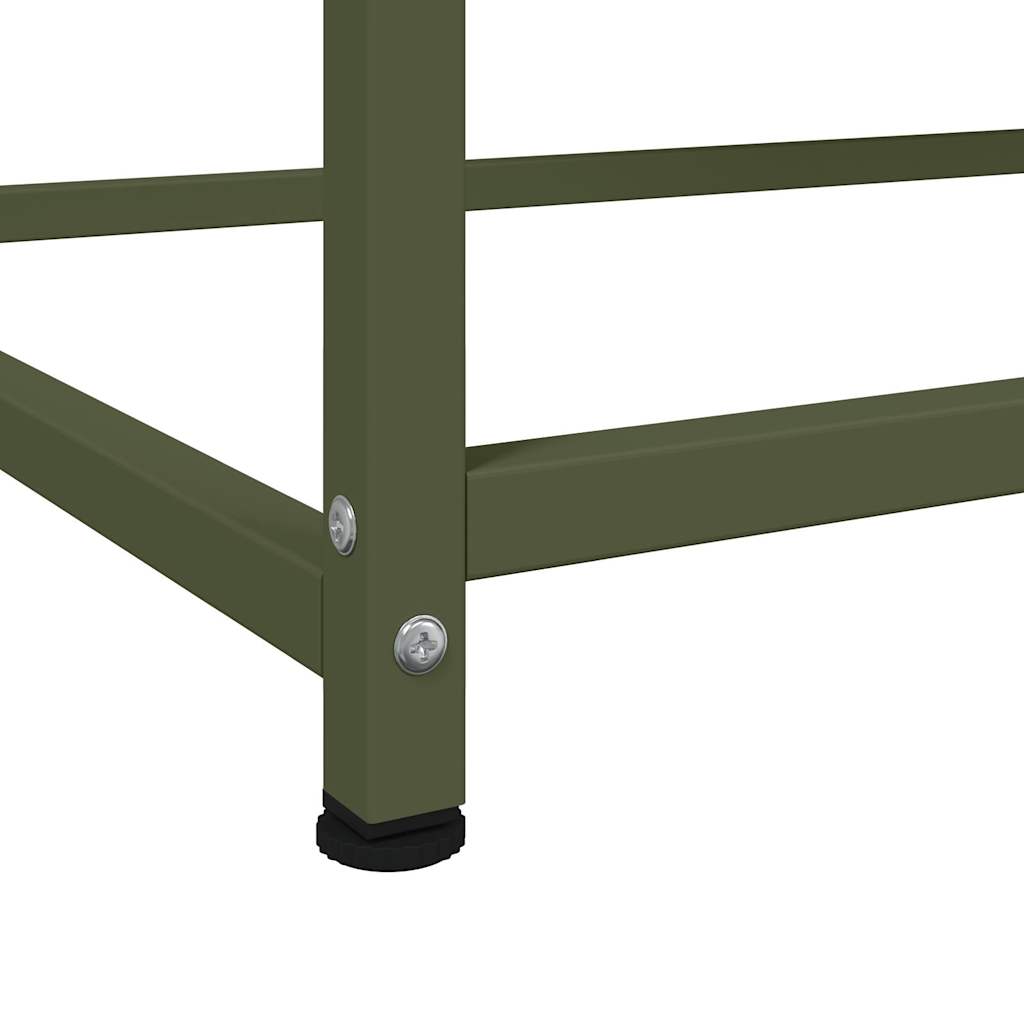 Hoge kast 100,5x39x107 cm staal olijfgroen