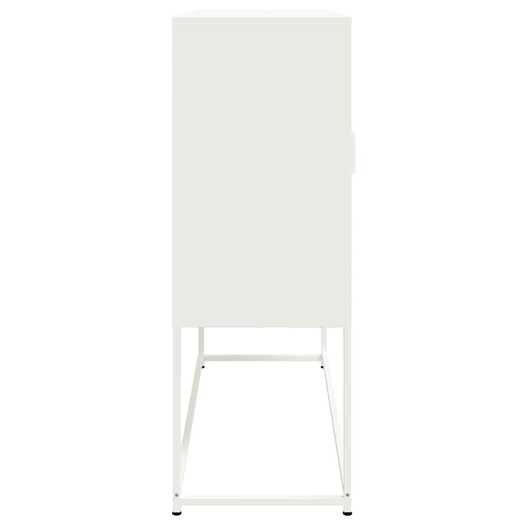 Hoge kast 100,5x39x107 cm staal wit