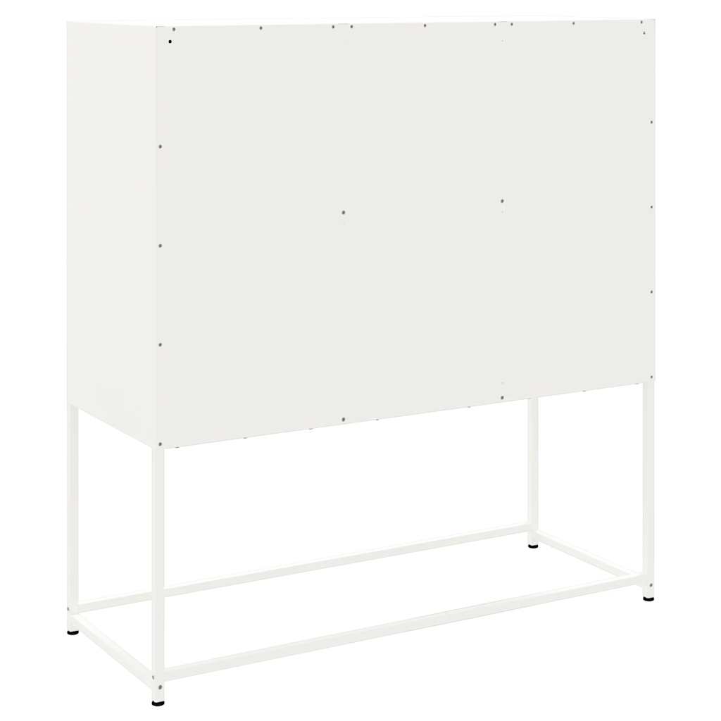 Hoge kast 100,5x39x107 cm staal wit