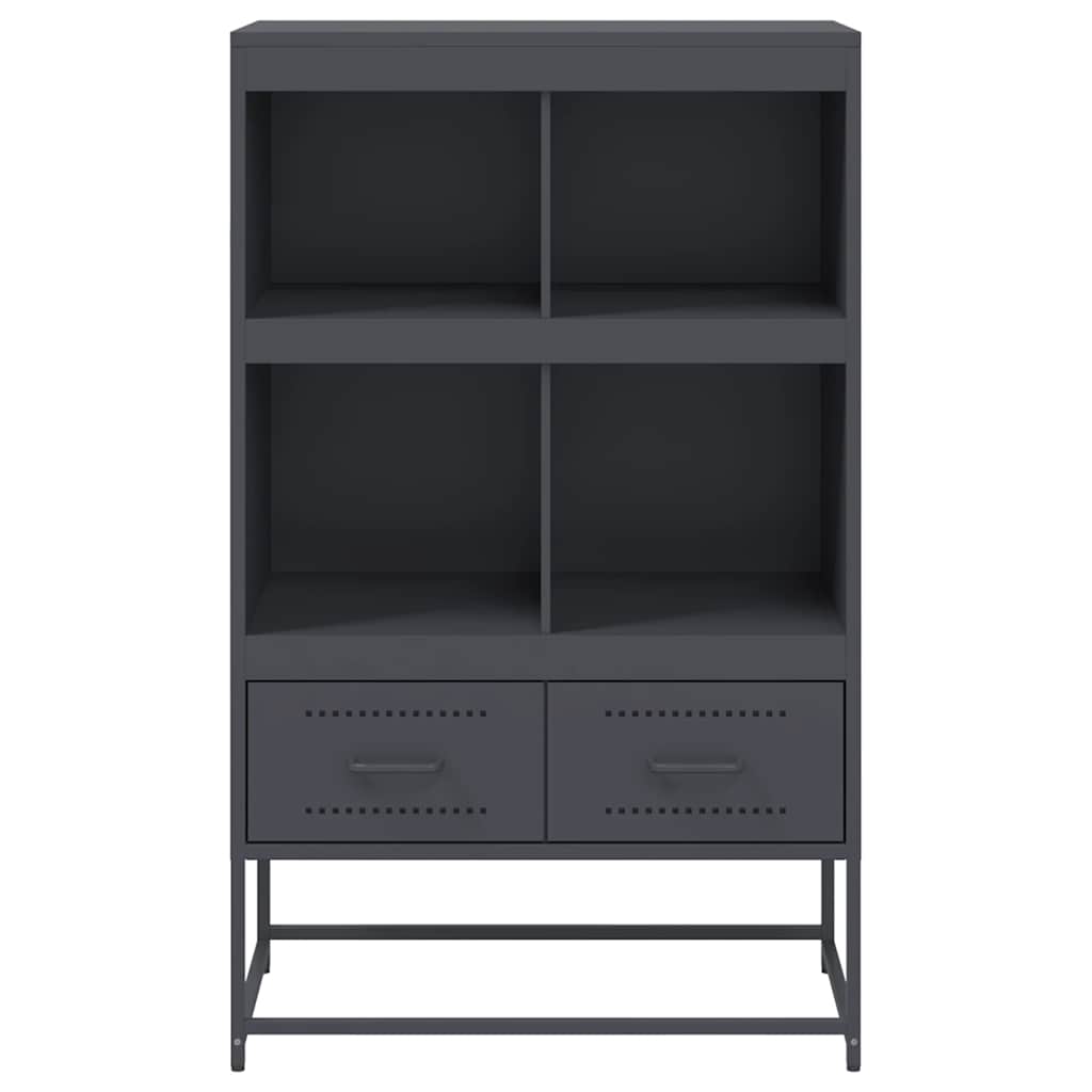 Hoge kast 68x39x111,5 cm staal antracietkleurig