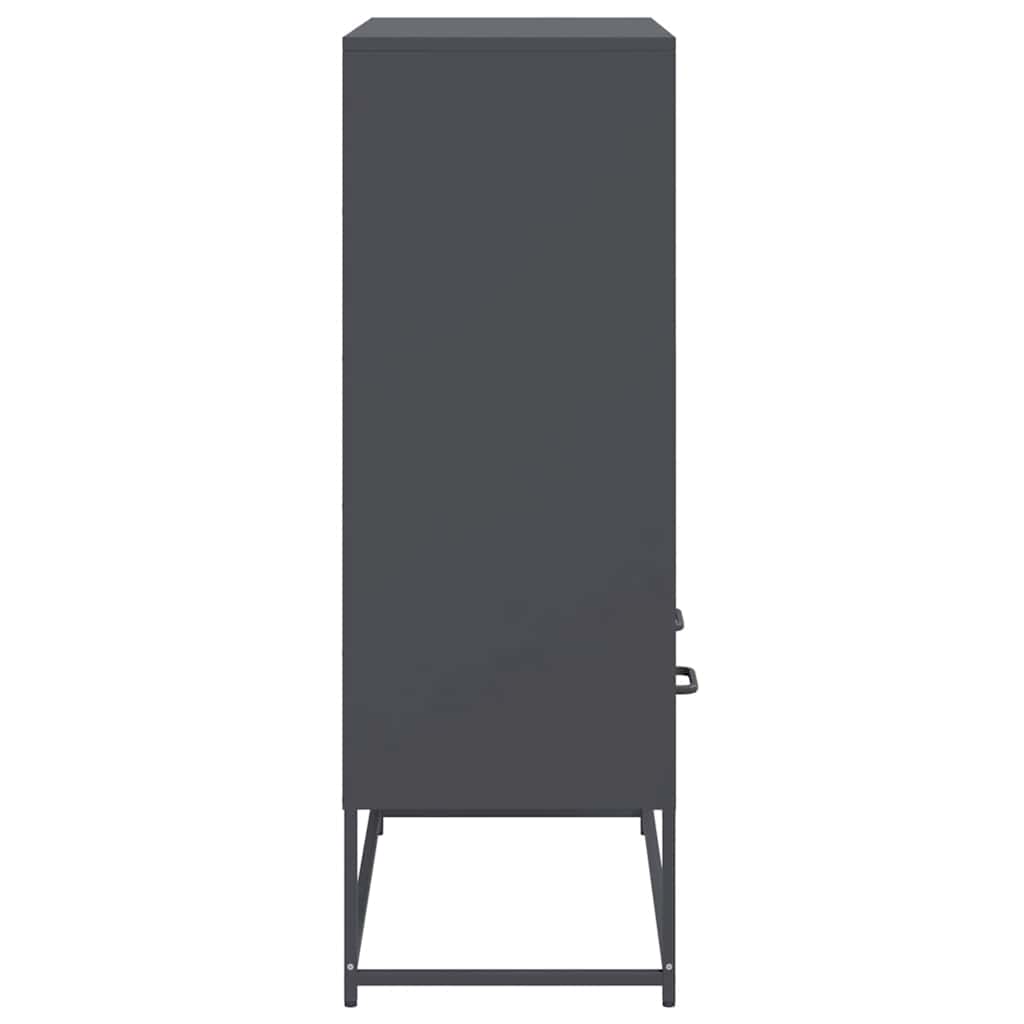 Hoge kast 68x39x111,5 cm staal antracietkleurig