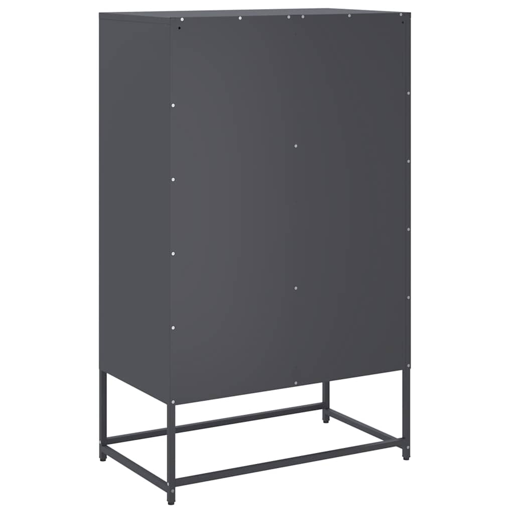 Hoge kast 68x39x111,5 cm staal antracietkleurig