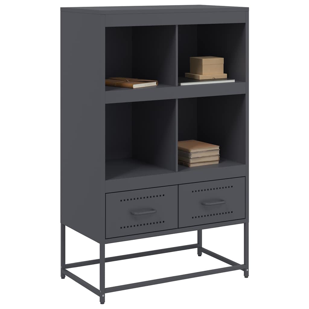 Hoge kast 68x39x111,5 cm staal antracietkleurig