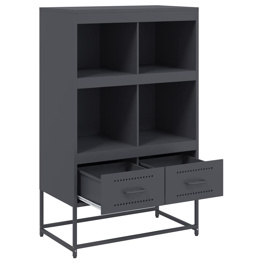 Hoge kast 68x39x111,5 cm staal antracietkleurig