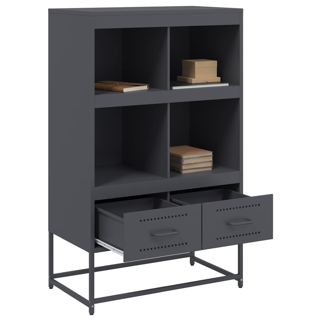 Hoge kast 68x39x111,5 cm staal antracietkleurig