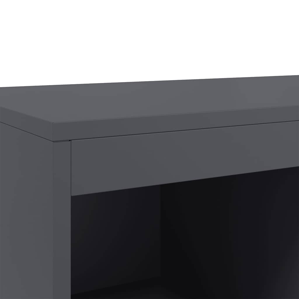Hoge kast 68x39x111,5 cm staal antracietkleurig
