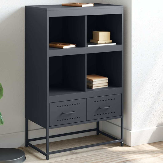 Hoge kast 68x39x111,5 cm staal antracietkleurig