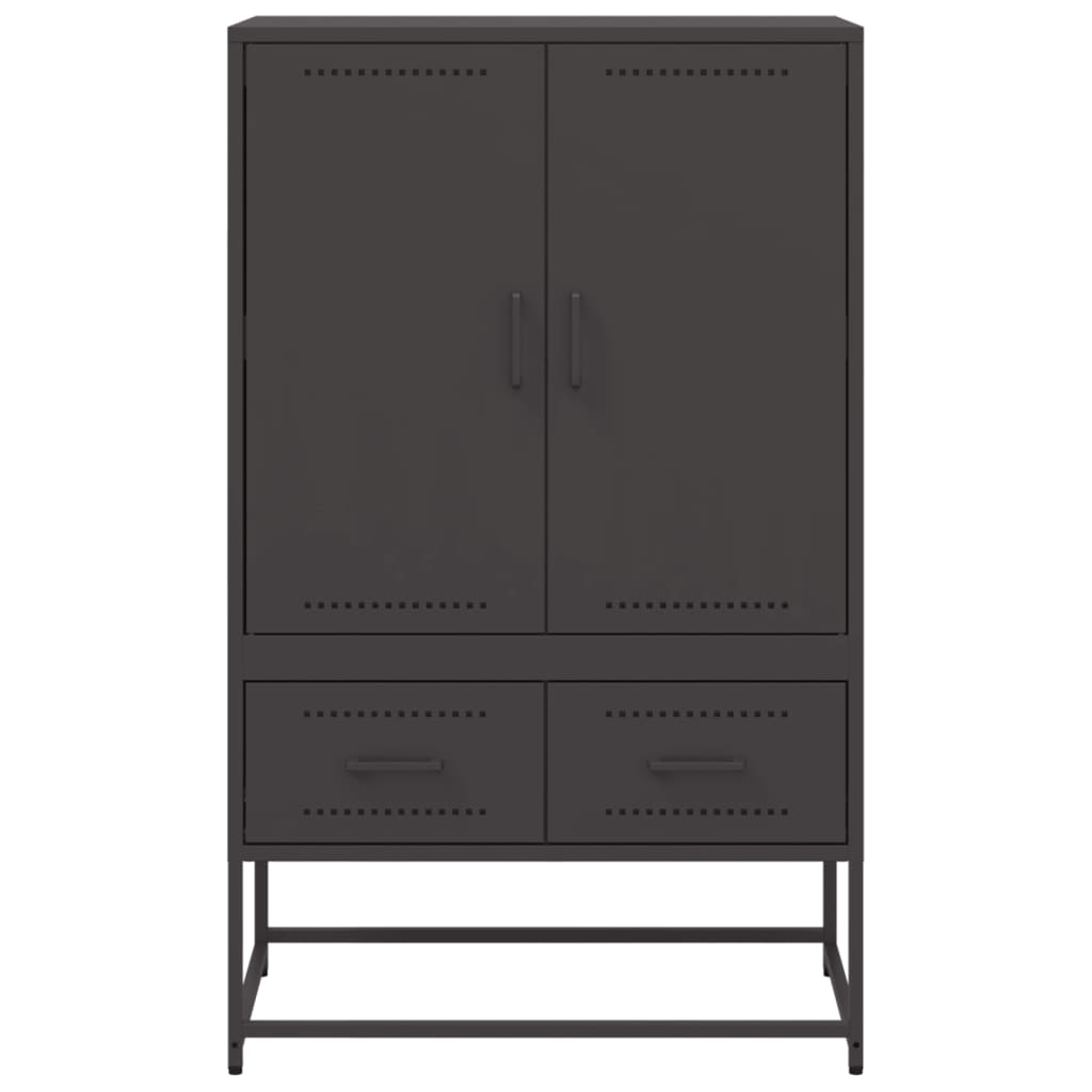 Hoge kast 68x39x111,5 cm staal zwart