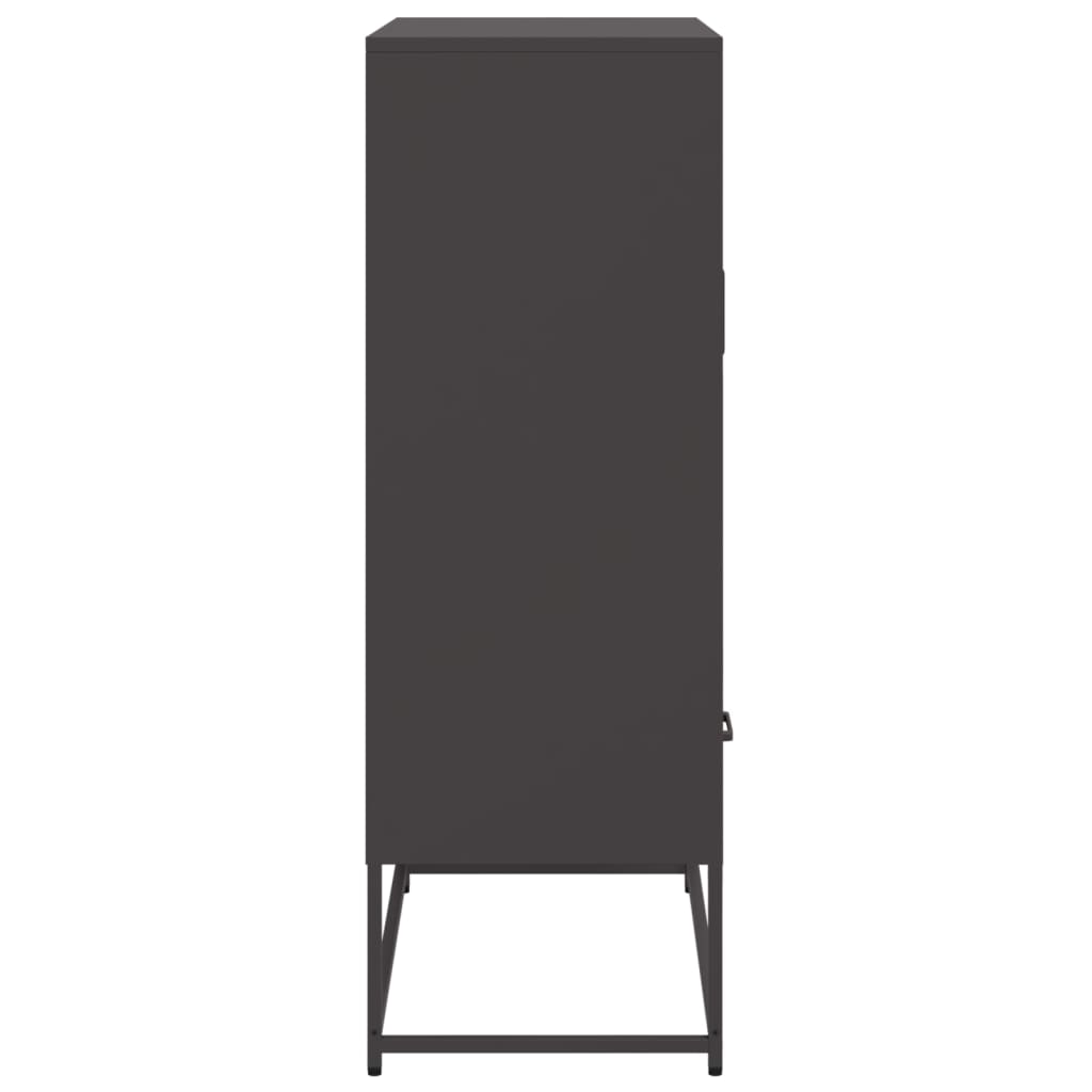 Hoge kast 68x39x111,5 cm staal zwart