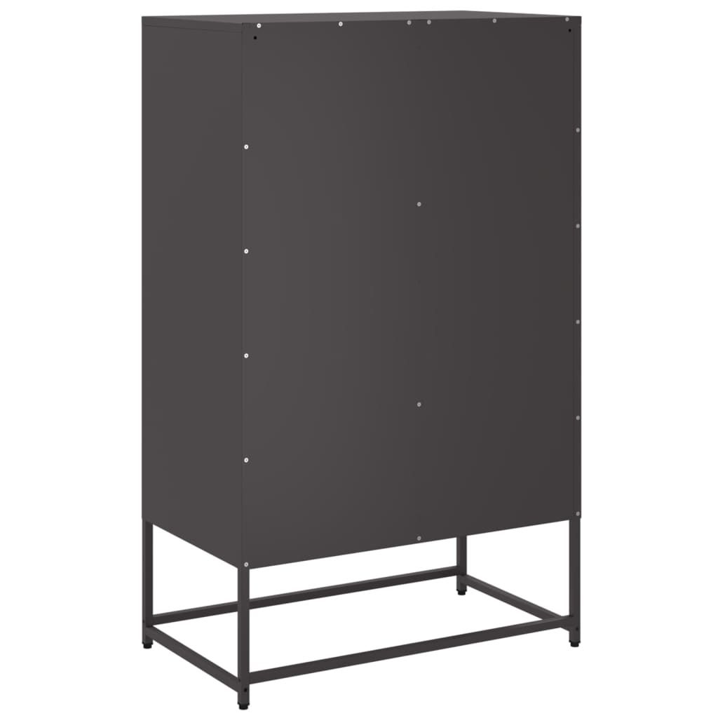Hoge kast 68x39x111,5 cm staal zwart