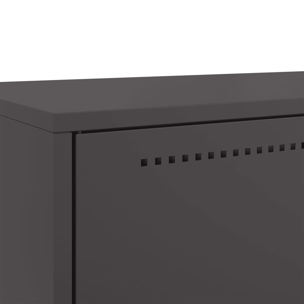 Hoge kast 68x39x111,5 cm staal zwart