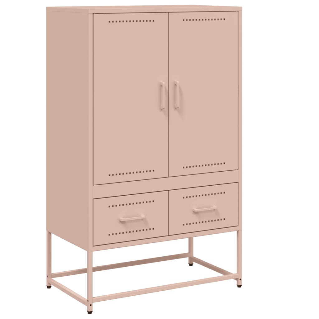 Hoge kast 68x39x111,5 cm staal roze