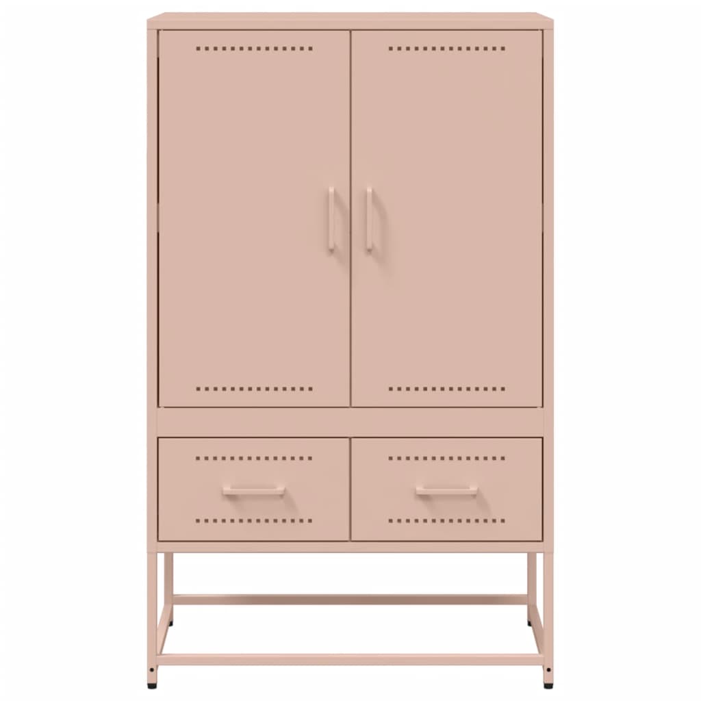 Hoge kast 68x39x111,5 cm staal roze