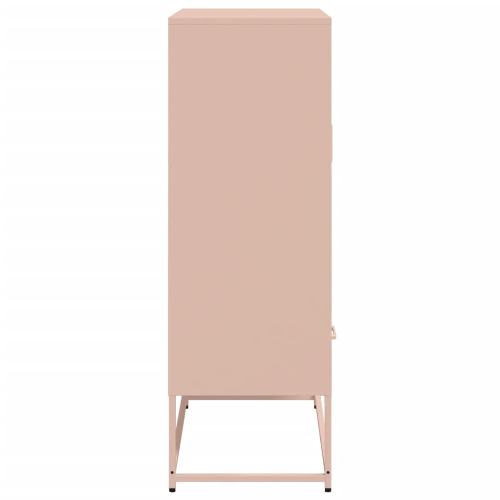 Hoge kast 68x39x111,5 cm staal roze