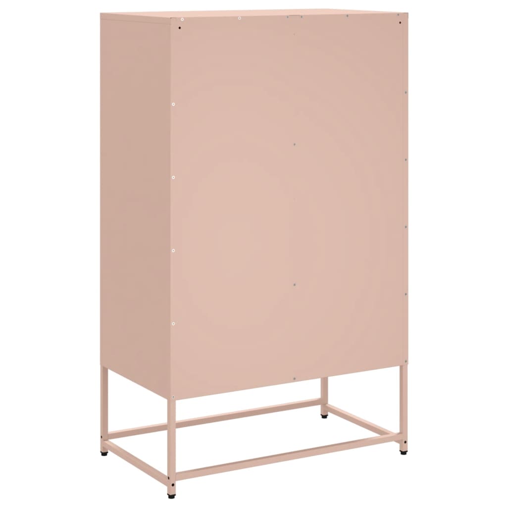 Hoge kast 68x39x111,5 cm staal roze