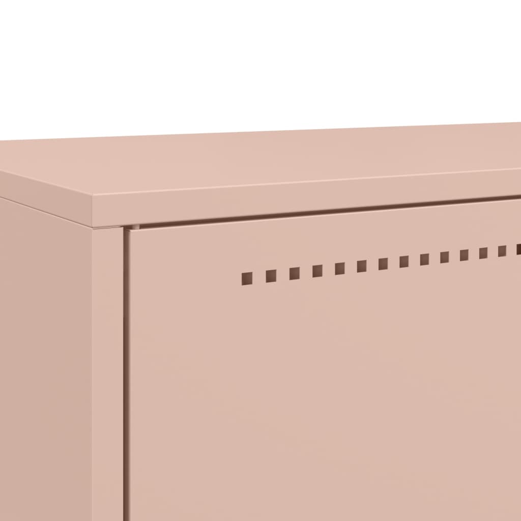 Hoge kast 68x39x111,5 cm staal roze