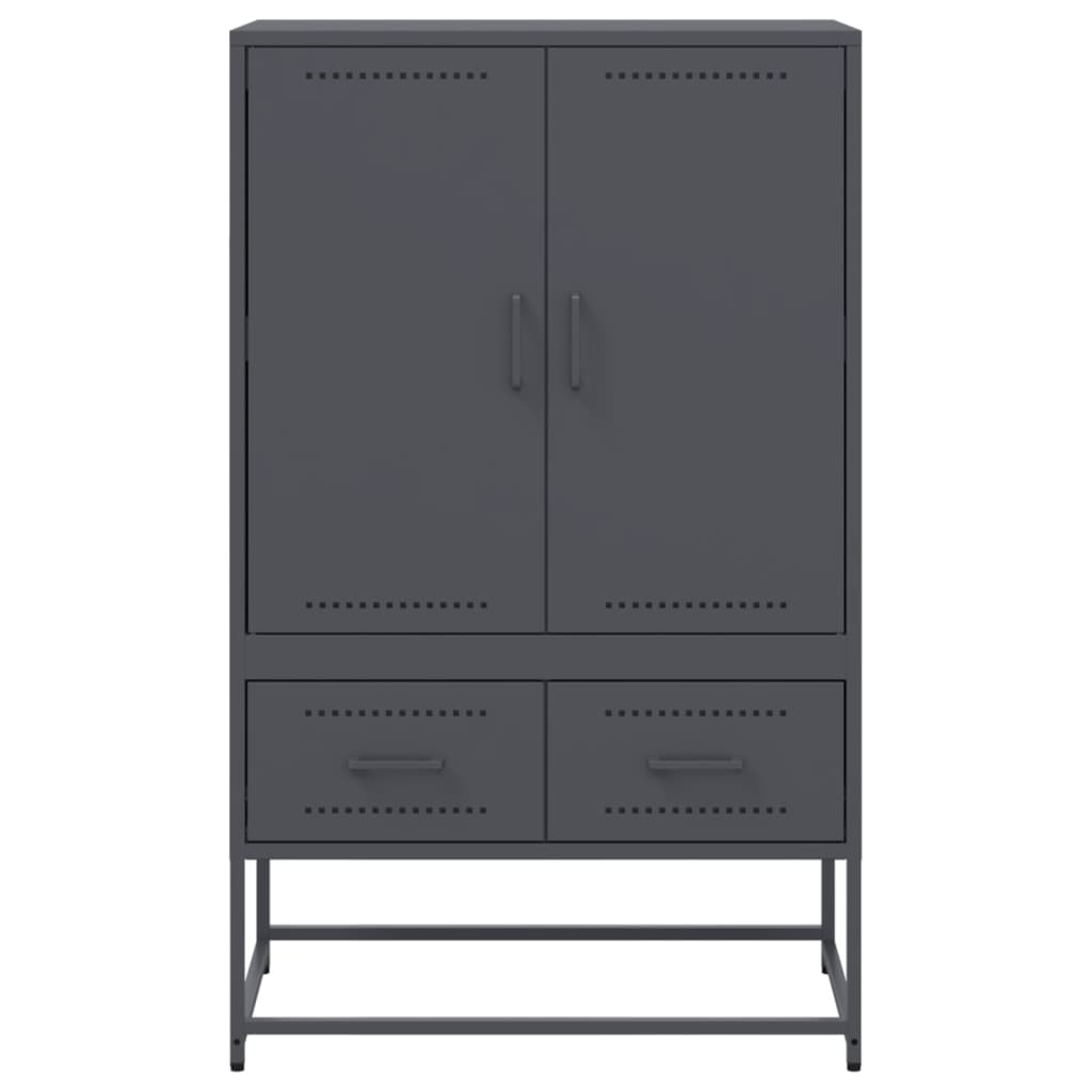 Hoge kast 68x39x111,5 cm staal antracietkleurig
