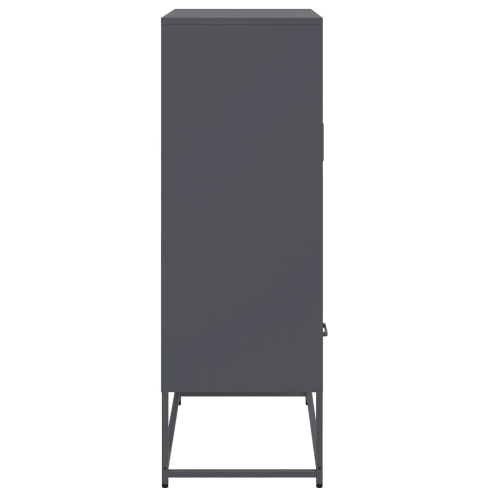Hoge kast 68x39x111,5 cm staal antracietkleurig
