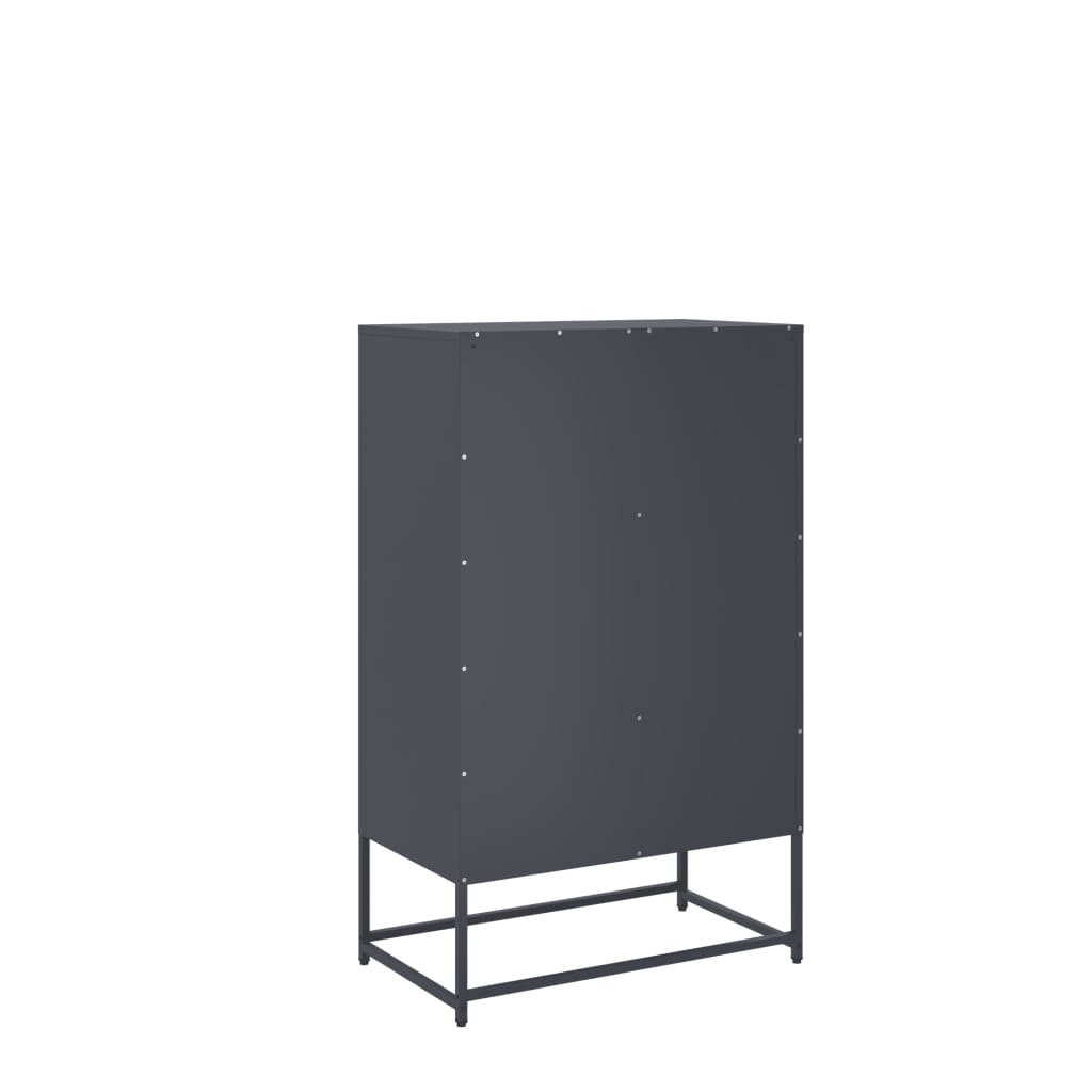 Hoge kast 68x39x111,5 cm staal antracietkleurig