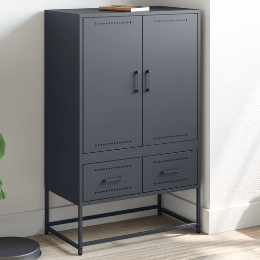 Hoge kast 68x39x111,5 cm staal antracietkleurig