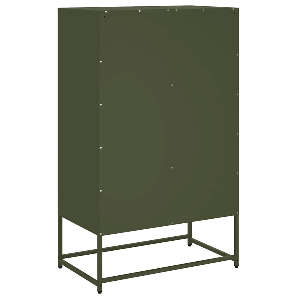 Hoge kast 68x39x111,5 cm staal olijfgroen