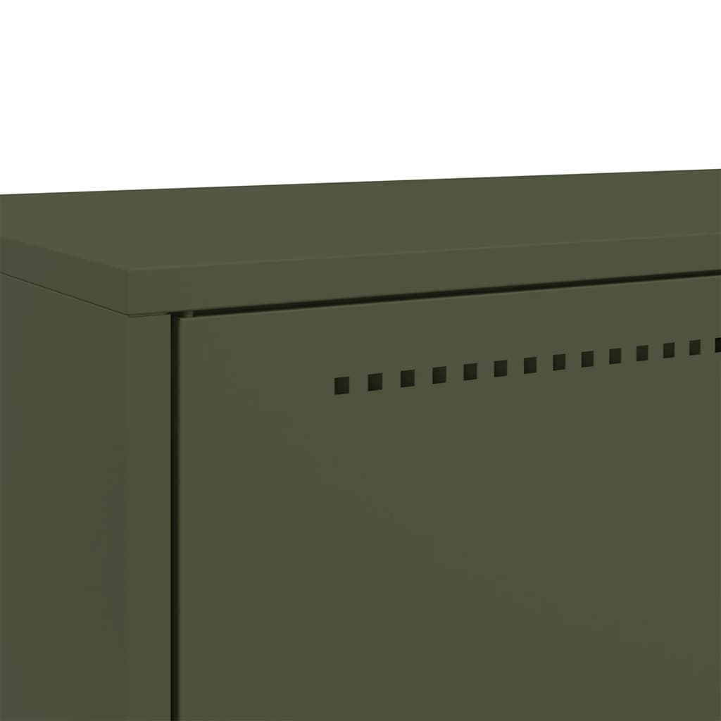 Hoge kast 68x39x111,5 cm staal olijfgroen