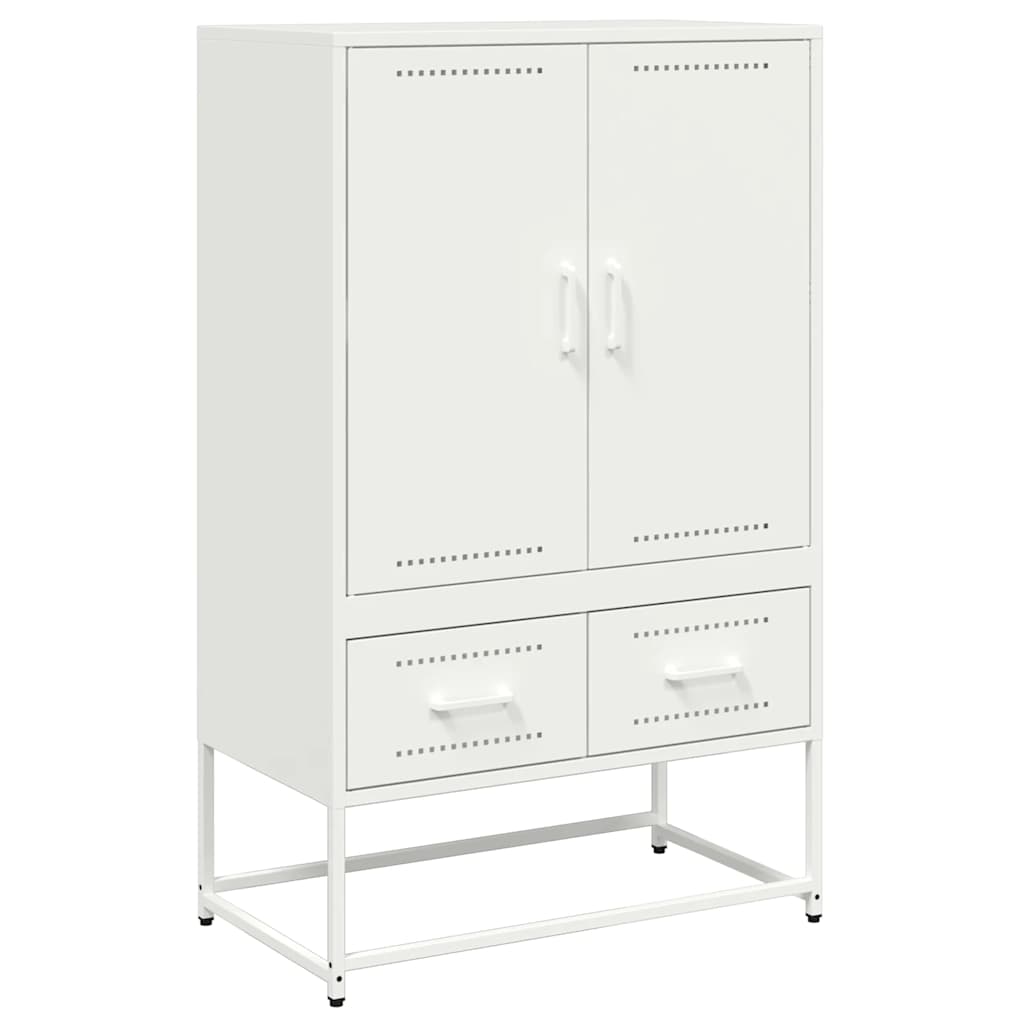 Hoge kast 68x39x111,5 cm staal wit