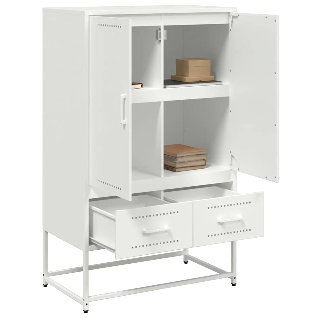 Hoge kast 68x39x111,5 cm staal wit