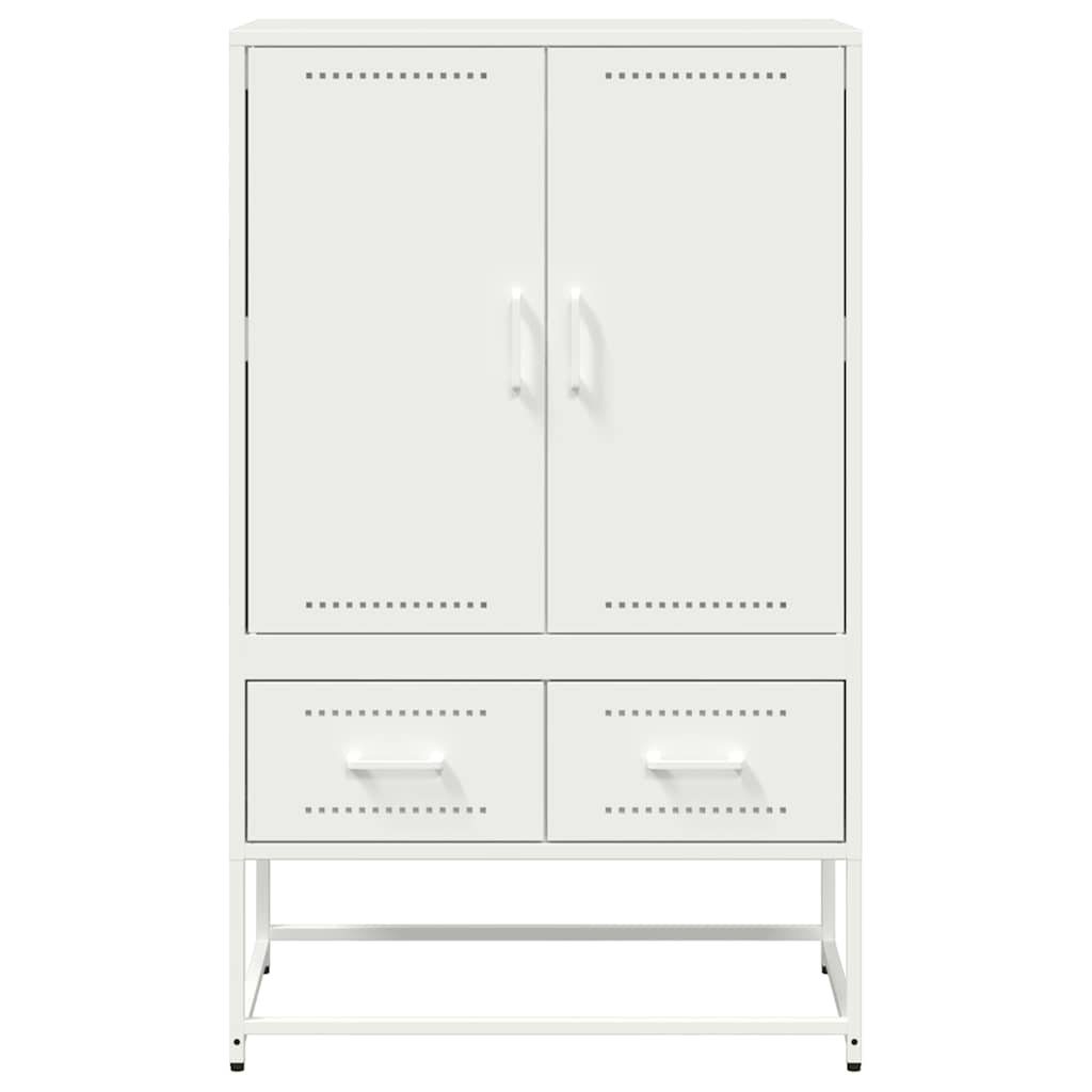 Hoge kast 68x39x111,5 cm staal wit