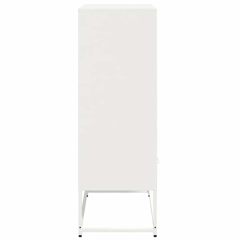 Hoge kast 68x39x111,5 cm staal wit