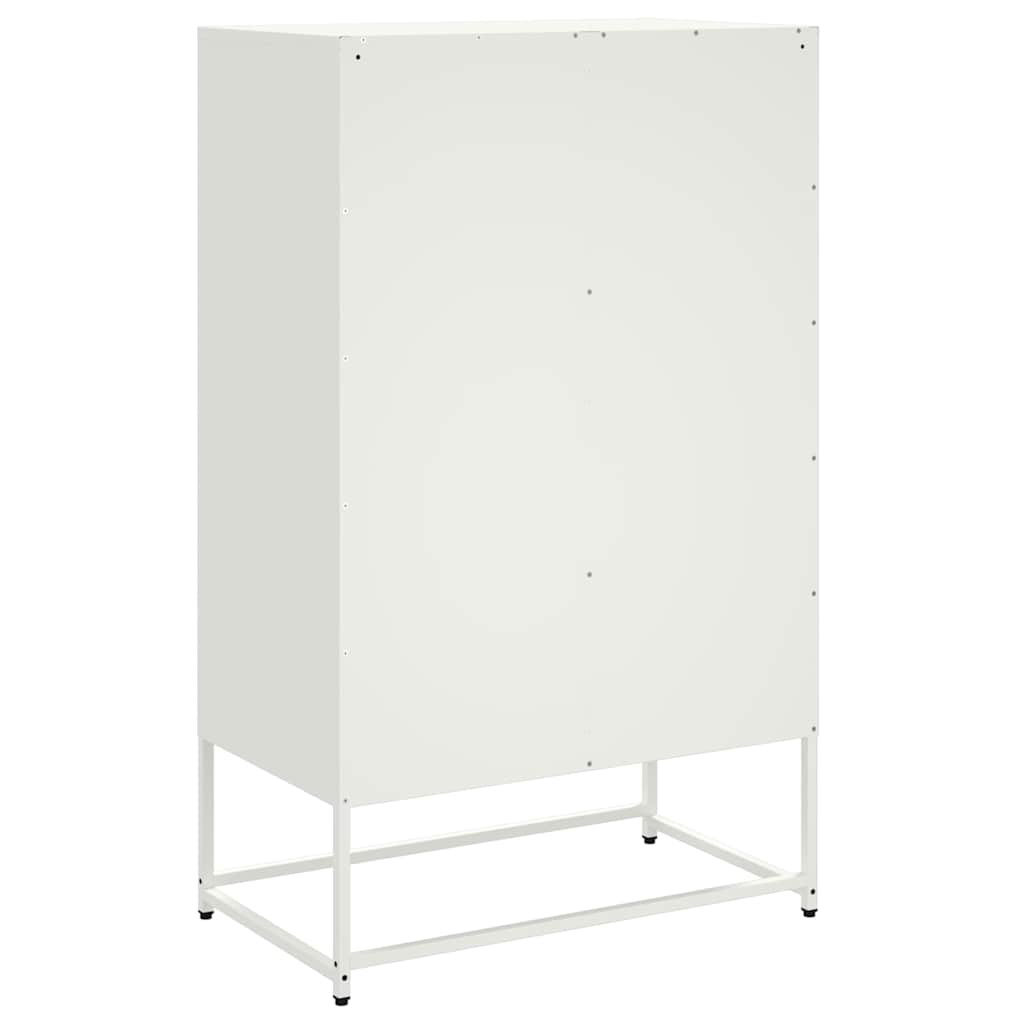 Hoge kast 68x39x111,5 cm staal wit