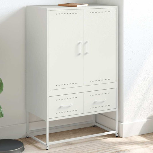 Hoge kast 68x39x111,5 cm staal wit