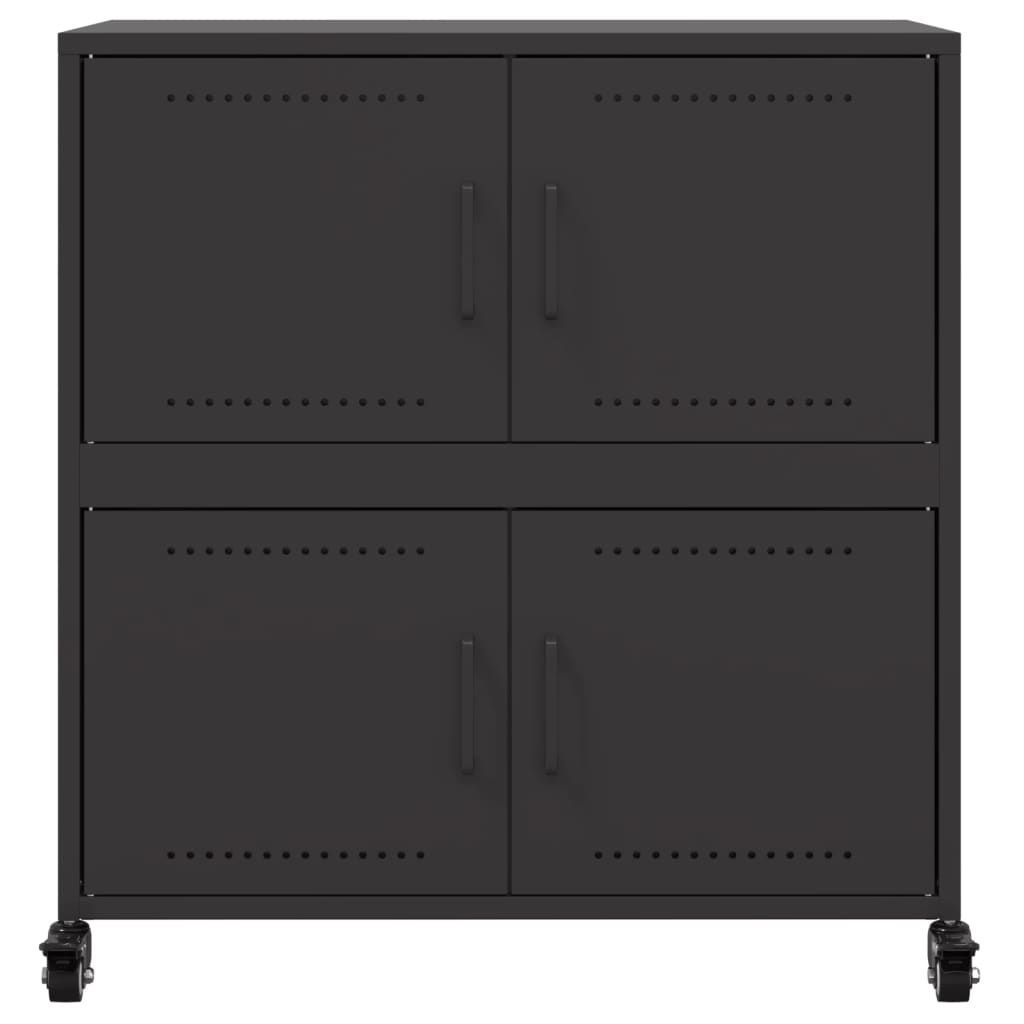 Dressoir 68x39x72 cm staal zwart