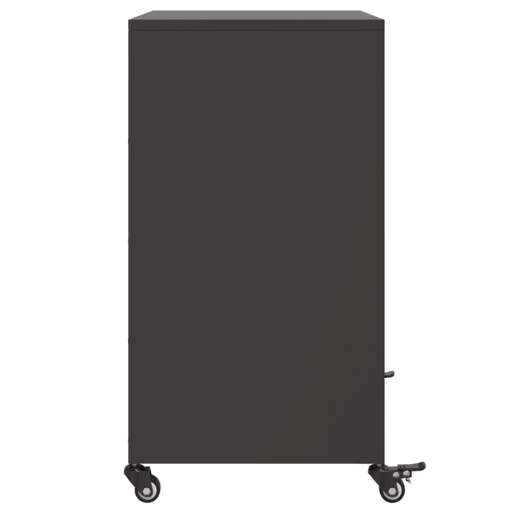Dressoir 68x39x72 cm staal zwart