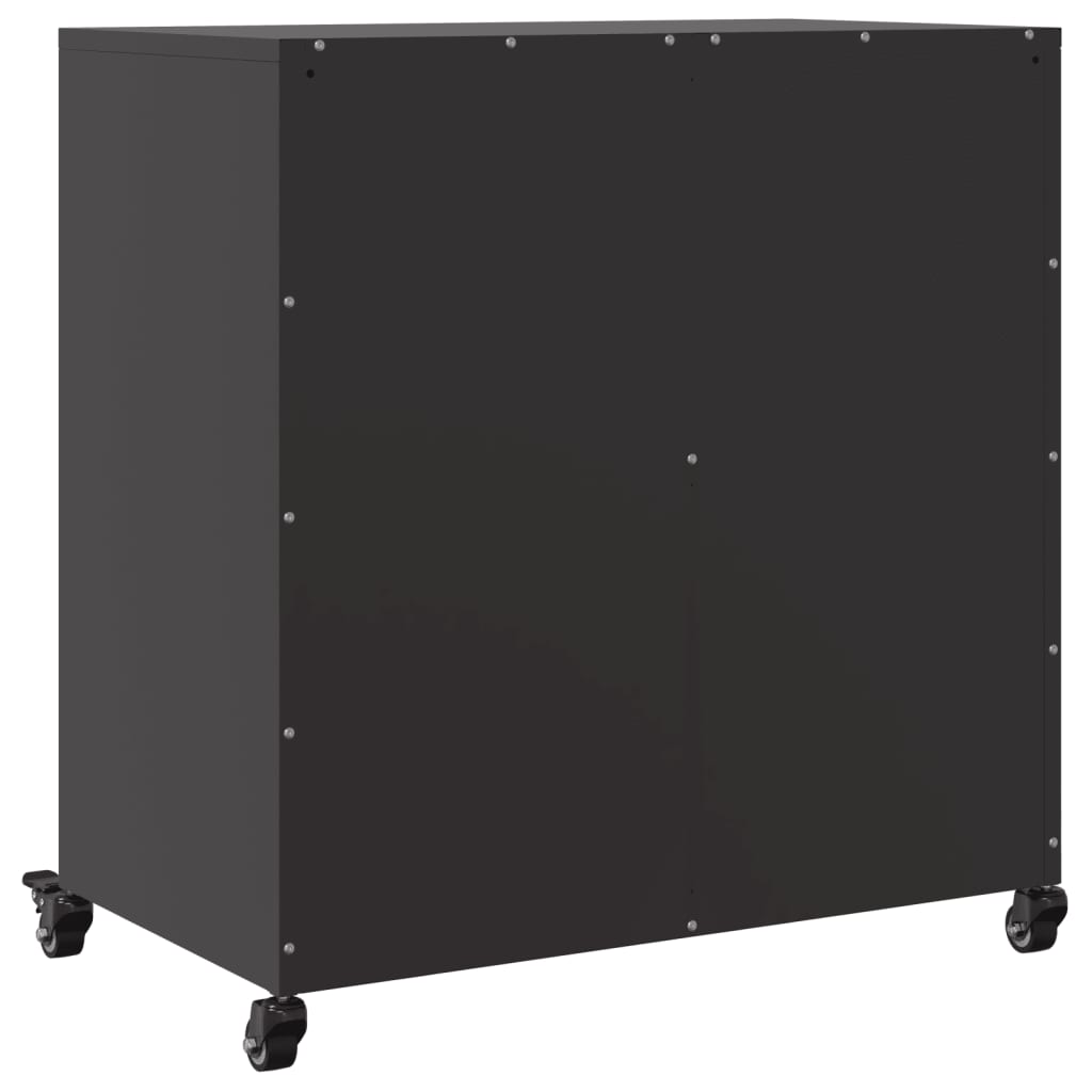 Dressoir 68x39x72 cm staal zwart