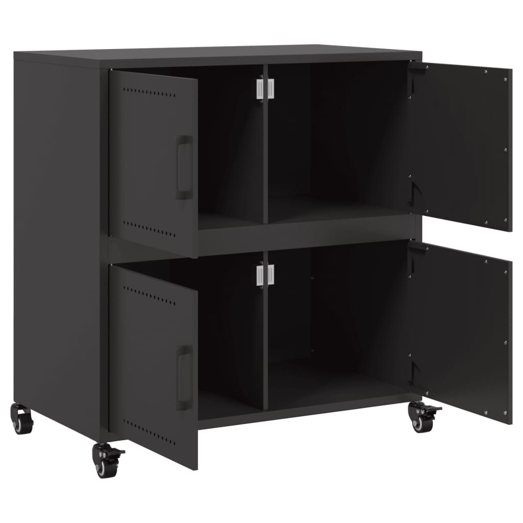 Dressoir 68x39x72 cm staal zwart