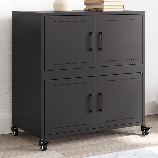 Dressoir 68x39x72 cm staal zwart