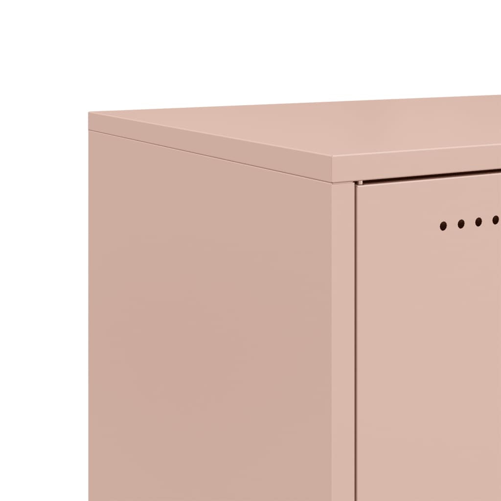Dressoir 68x39x72 cm staal roze