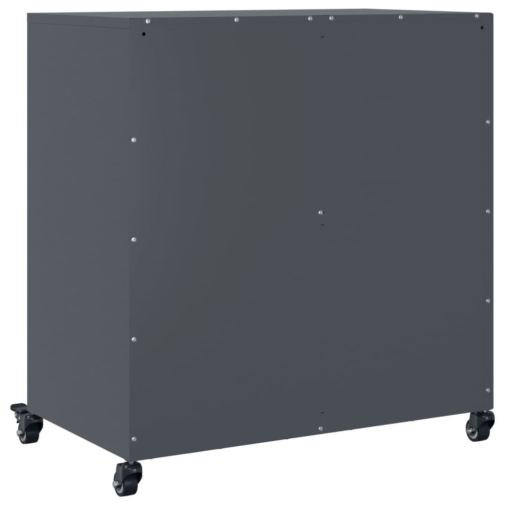 Dressoir 68x39x72 cm staal antracietkleurig