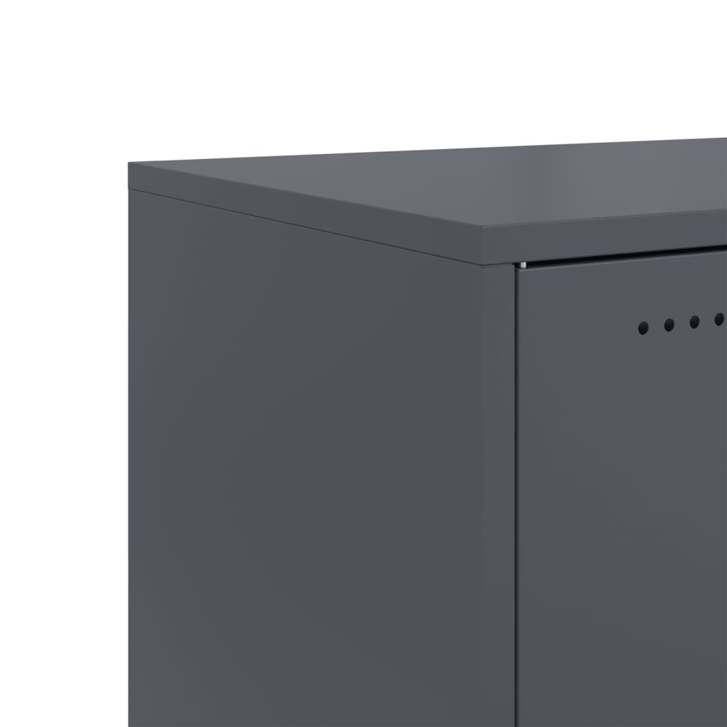 Dressoir 68x39x72 cm staal antracietkleurig