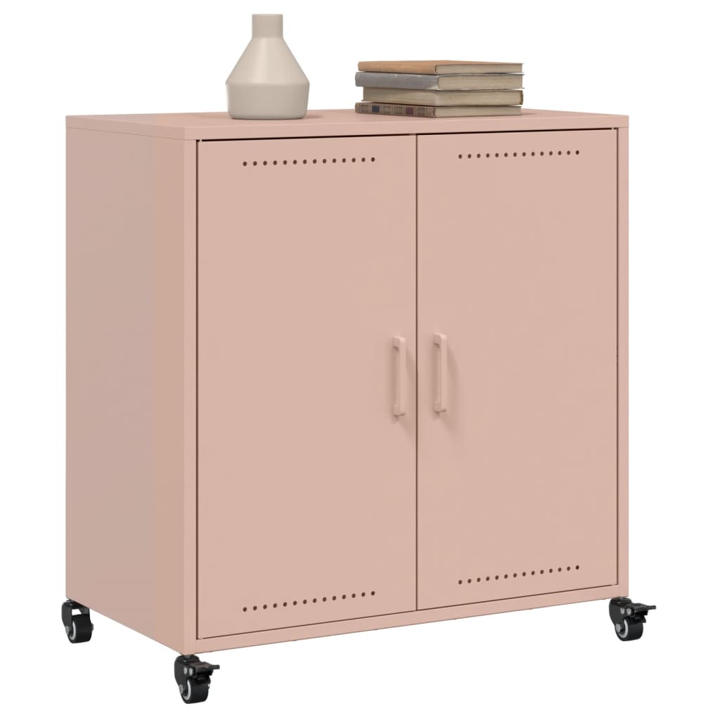 Dressoir 68,5x39x72 cm staal roze
