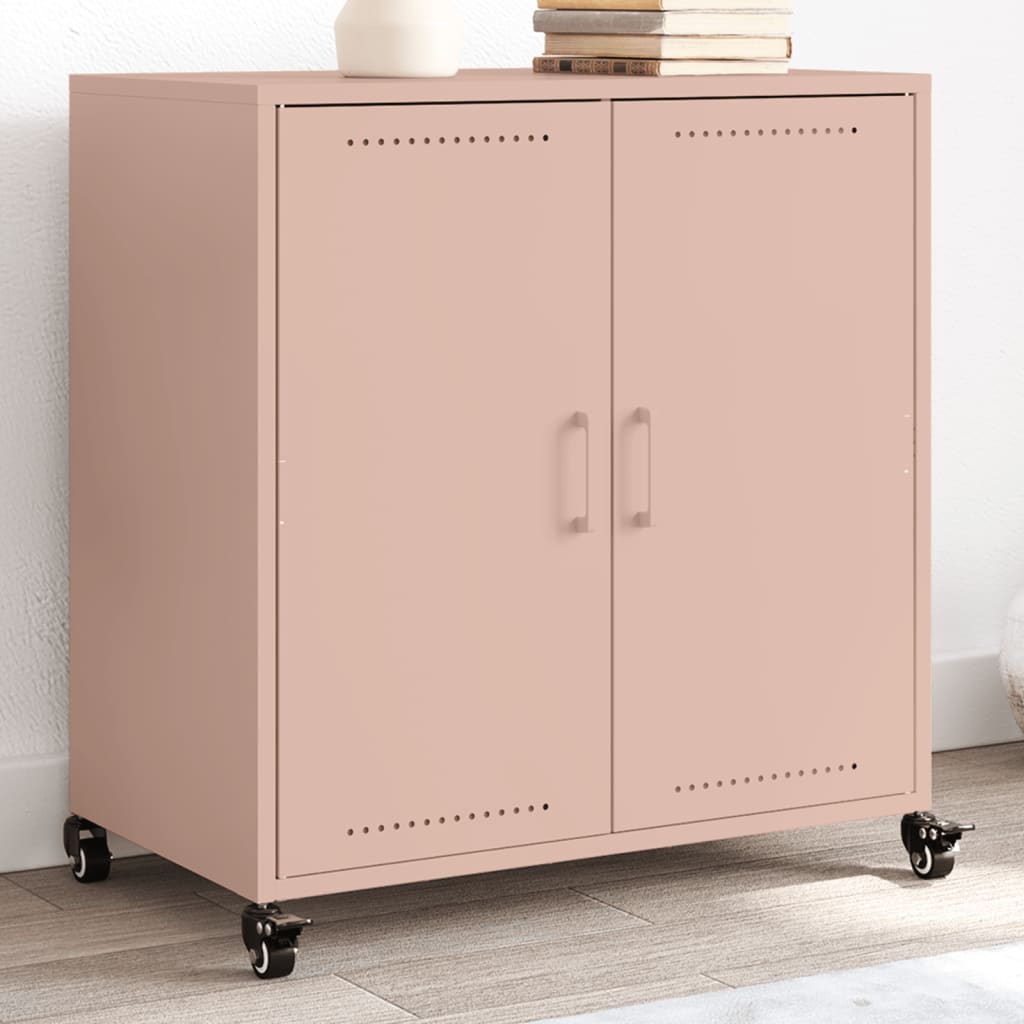 Dressoir 68,5x39x72 cm staal roze