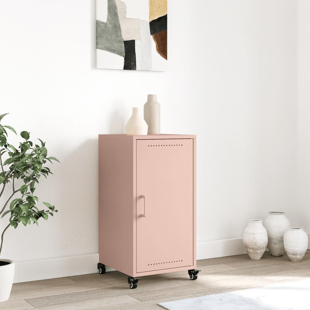 Dressoir 36x39x72 cm staal roze