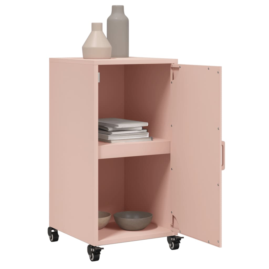 Dressoir 36x39x72 cm staal roze