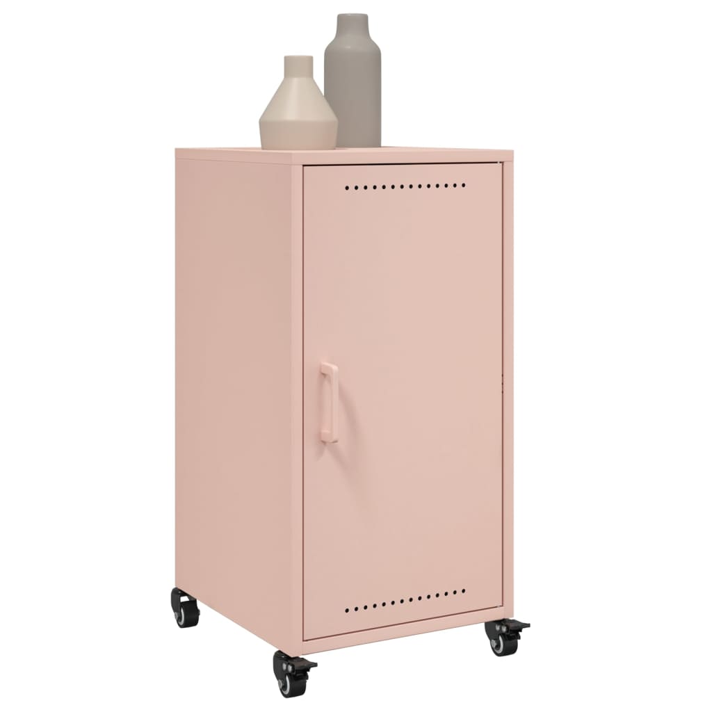 Dressoir 36x39x72 cm staal roze